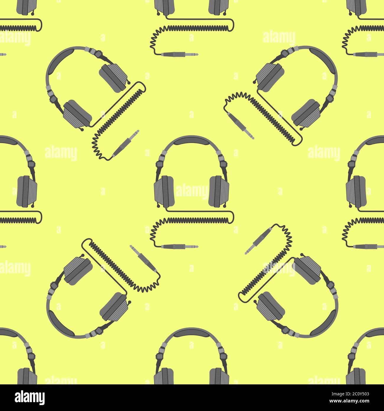 attrezzatura musicale vettoriale motivo senza giunture Foto Stock