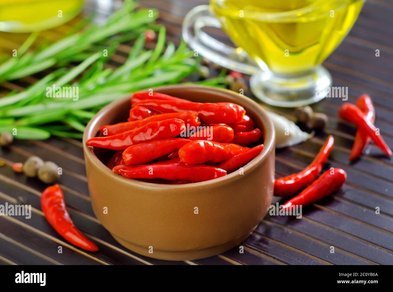 Peperoni rossi Foto Stock