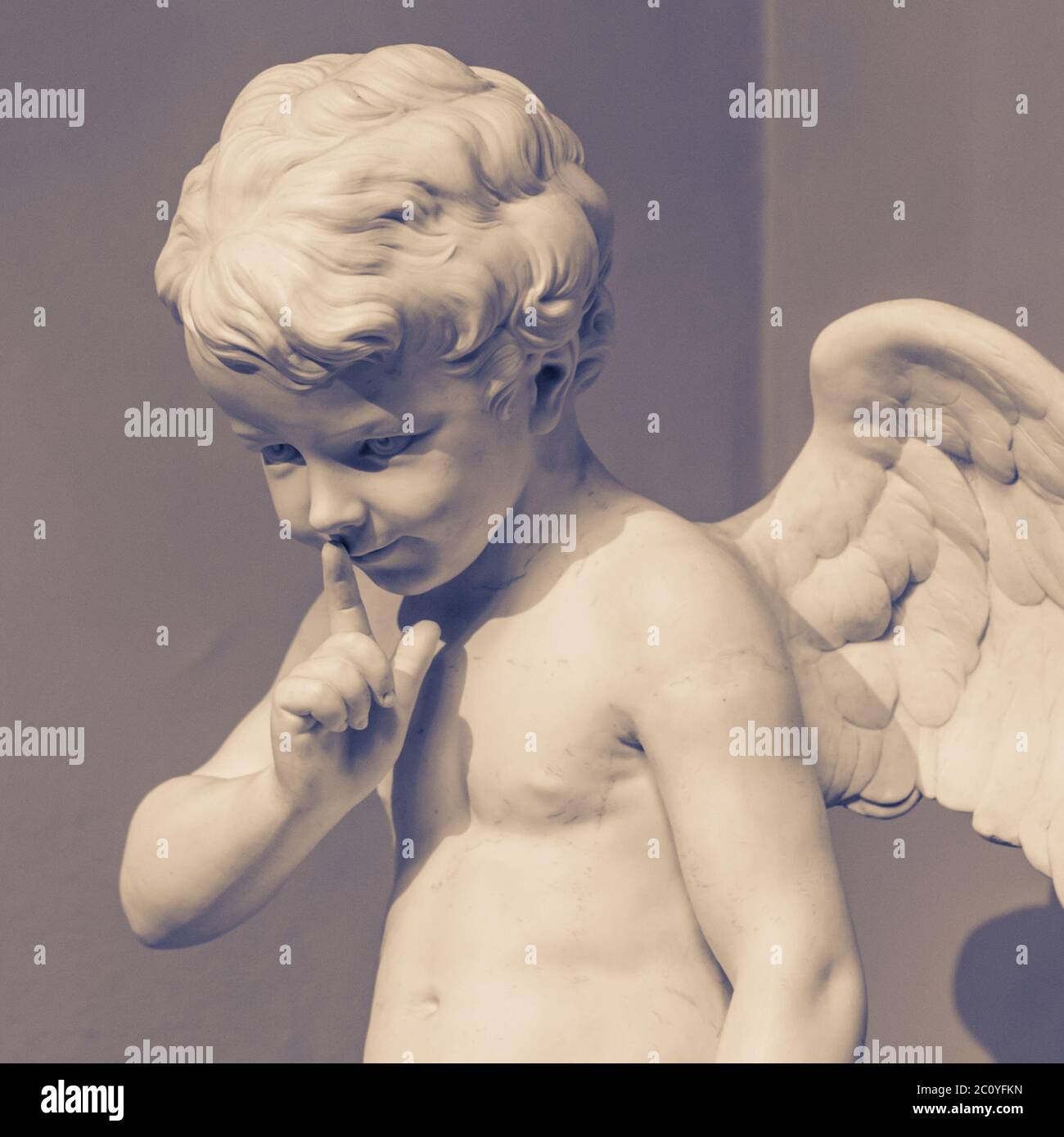 Bella statua di marmo di angelo Foto Stock