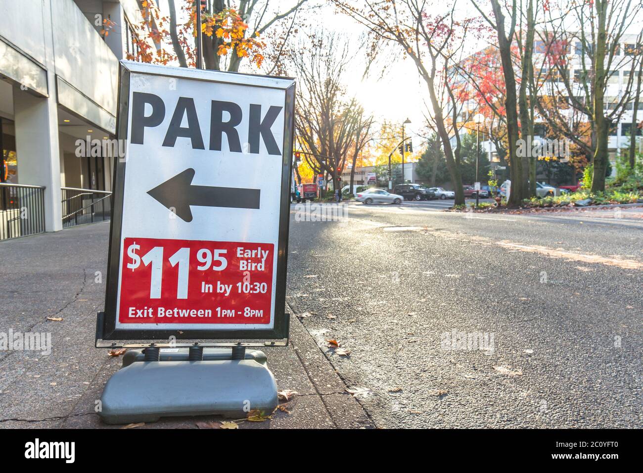 Segno di parcheggio su strada in san francisco Foto Stock