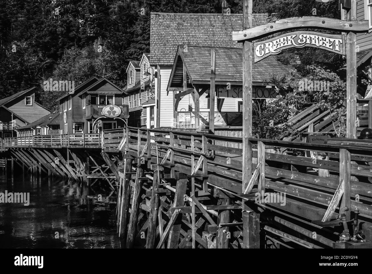 Creek Street a Ketchikan Foto Stock