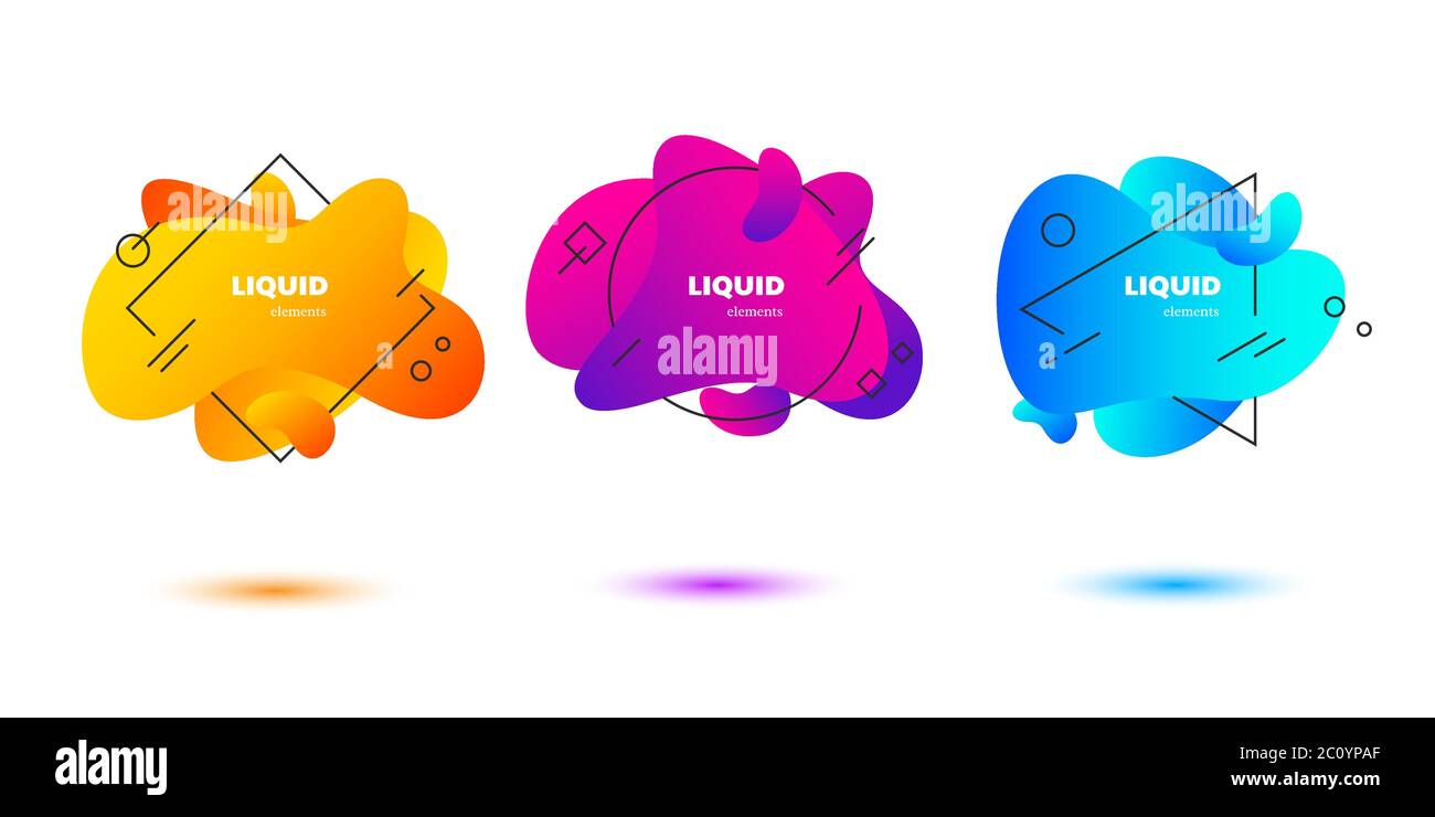 Forme geometriche di liquido che scorre Illustrazione Vettoriale