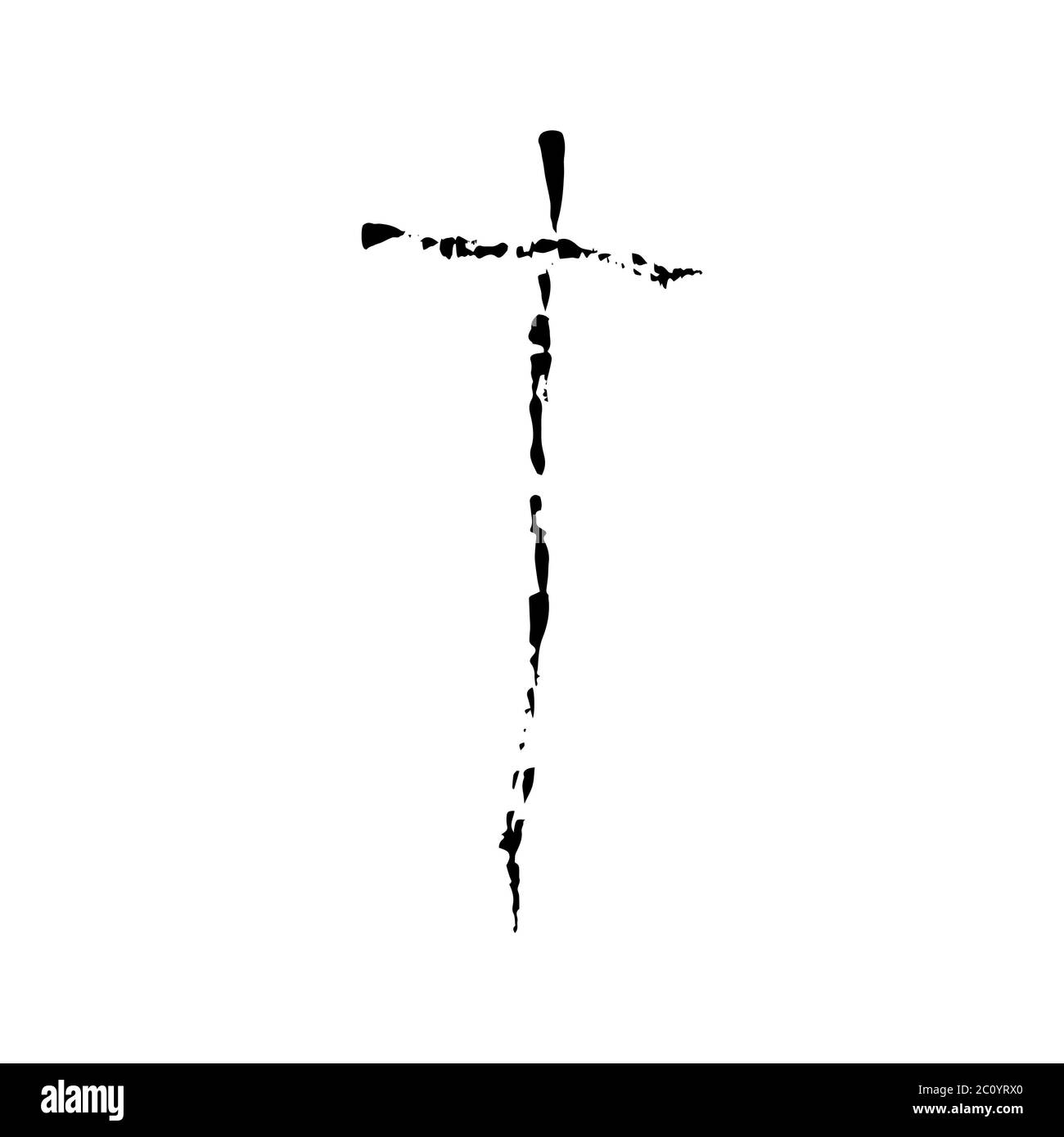 Simbolo della croce crocifisso Foto e Immagini Stock in Bianco e Nero