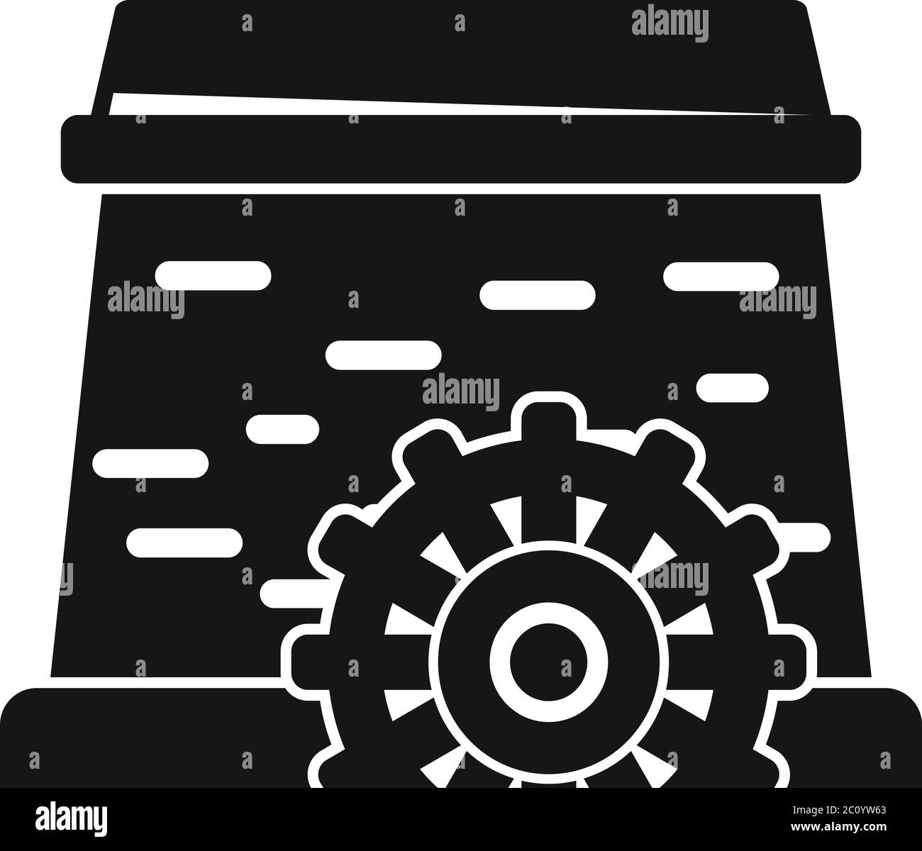 Icona del mulino ad acqua olandese. Semplice illustrazione dell'icona vettoriale del mulino ad acqua olandese per il web design isolato su sfondo bianco Illustrazione Vettoriale