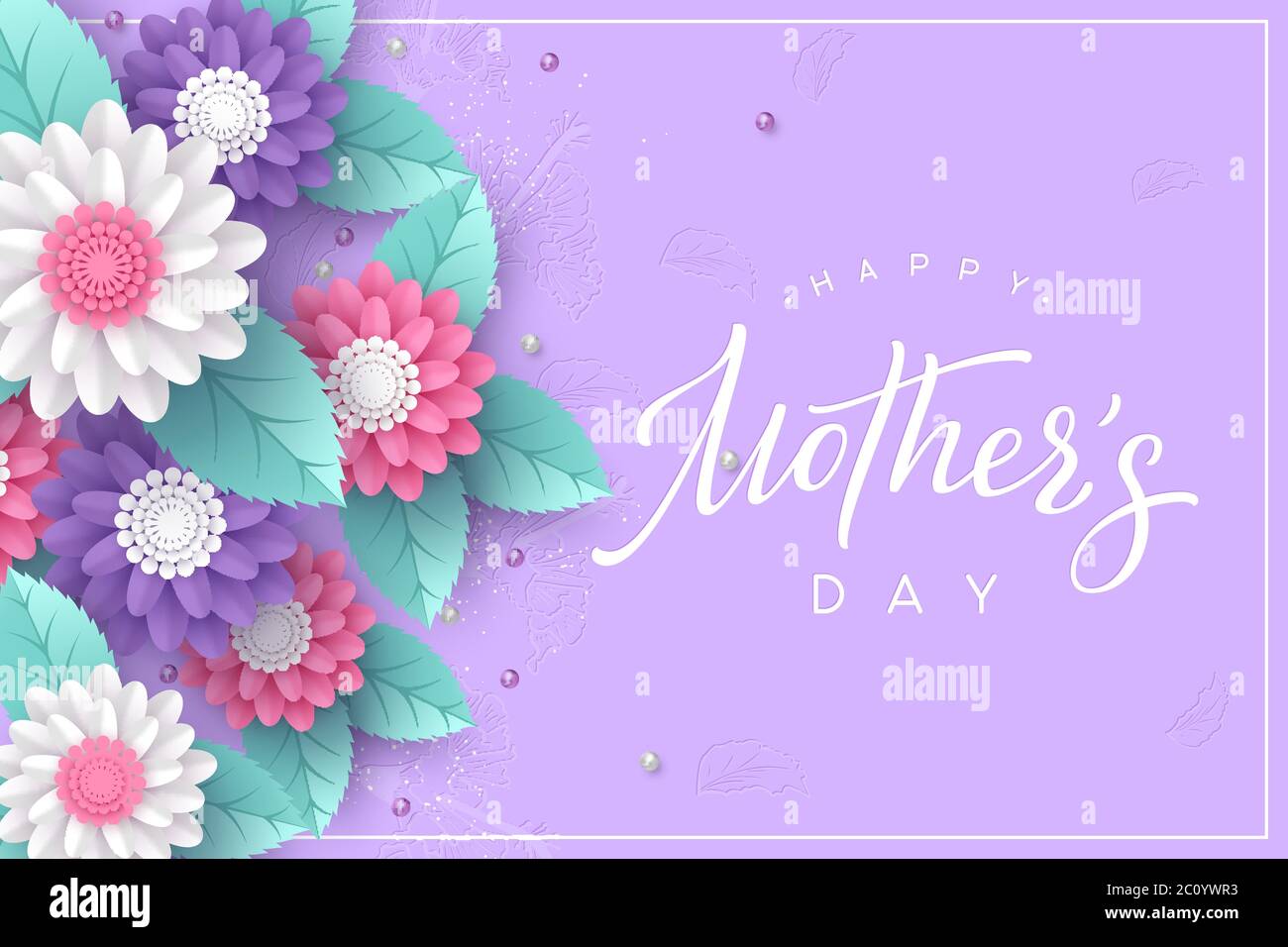 Happy Mothers giorno tipografia design. Illustrazione Vettoriale
