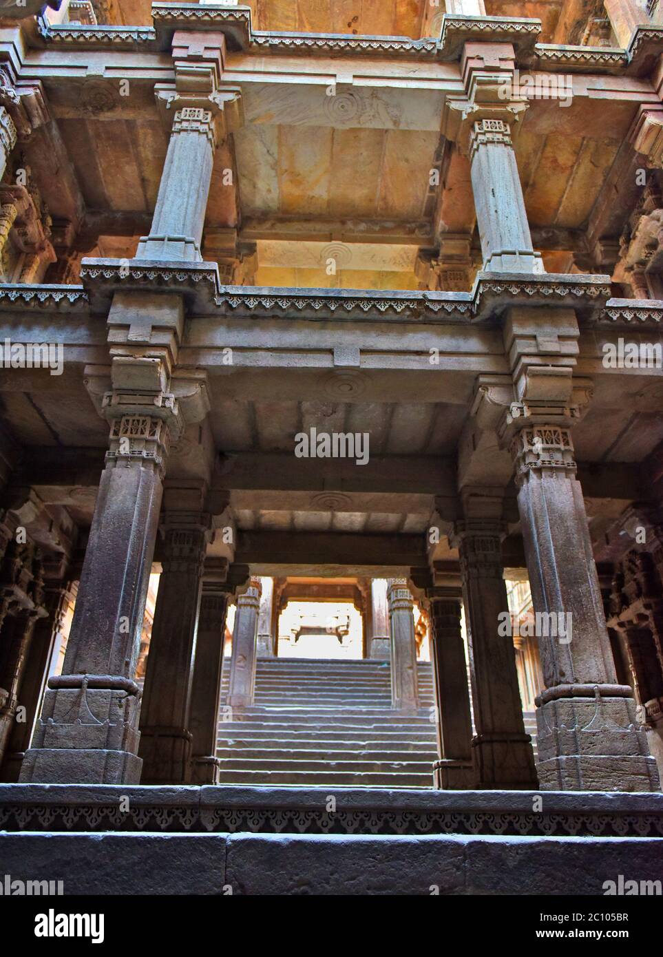 Pozzo a gradini Adalaj a Gujarat, India Foto Stock