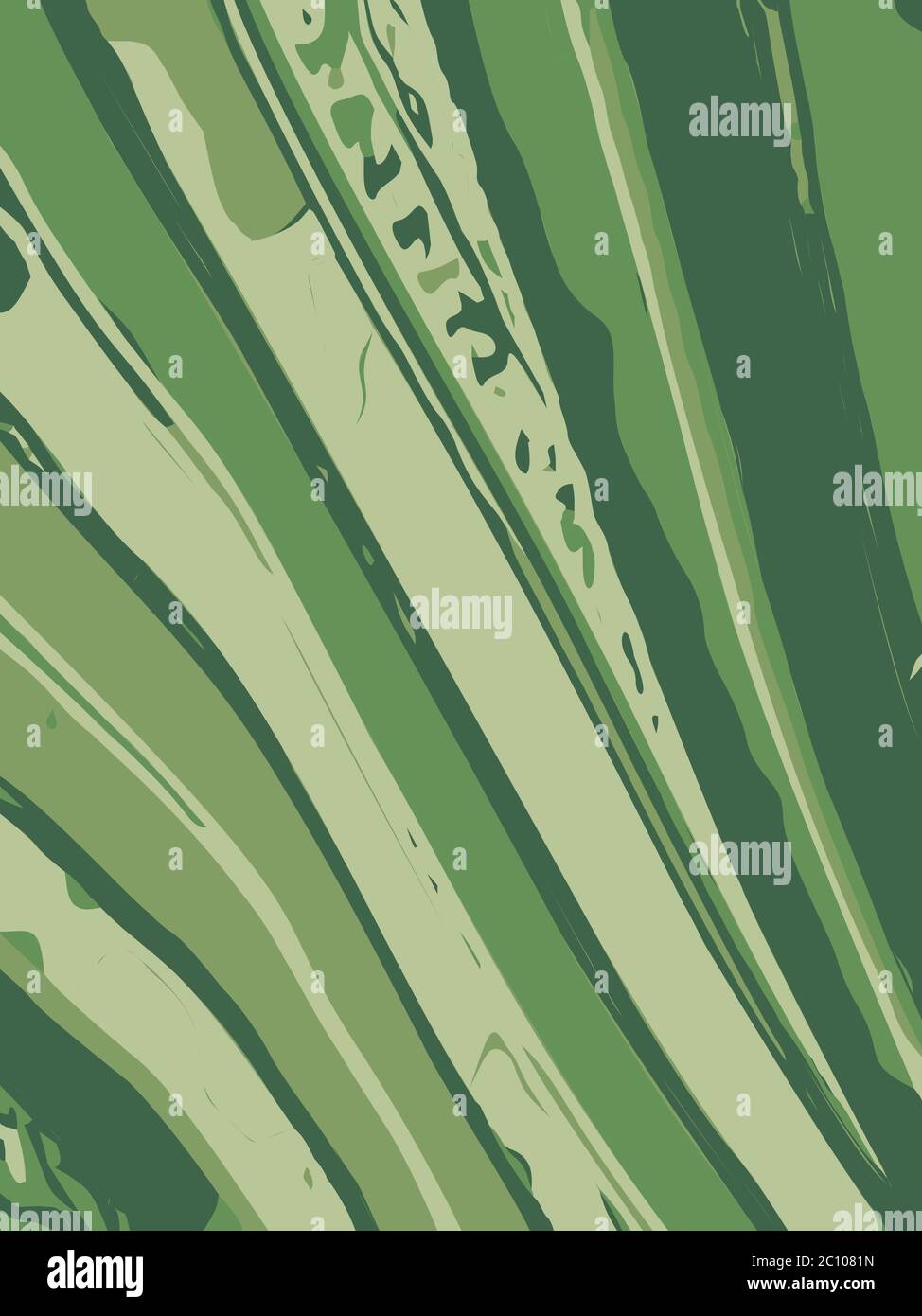 Striping sfondo ondulata in colore verde. Illustrazione Vettoriale Foto Stock