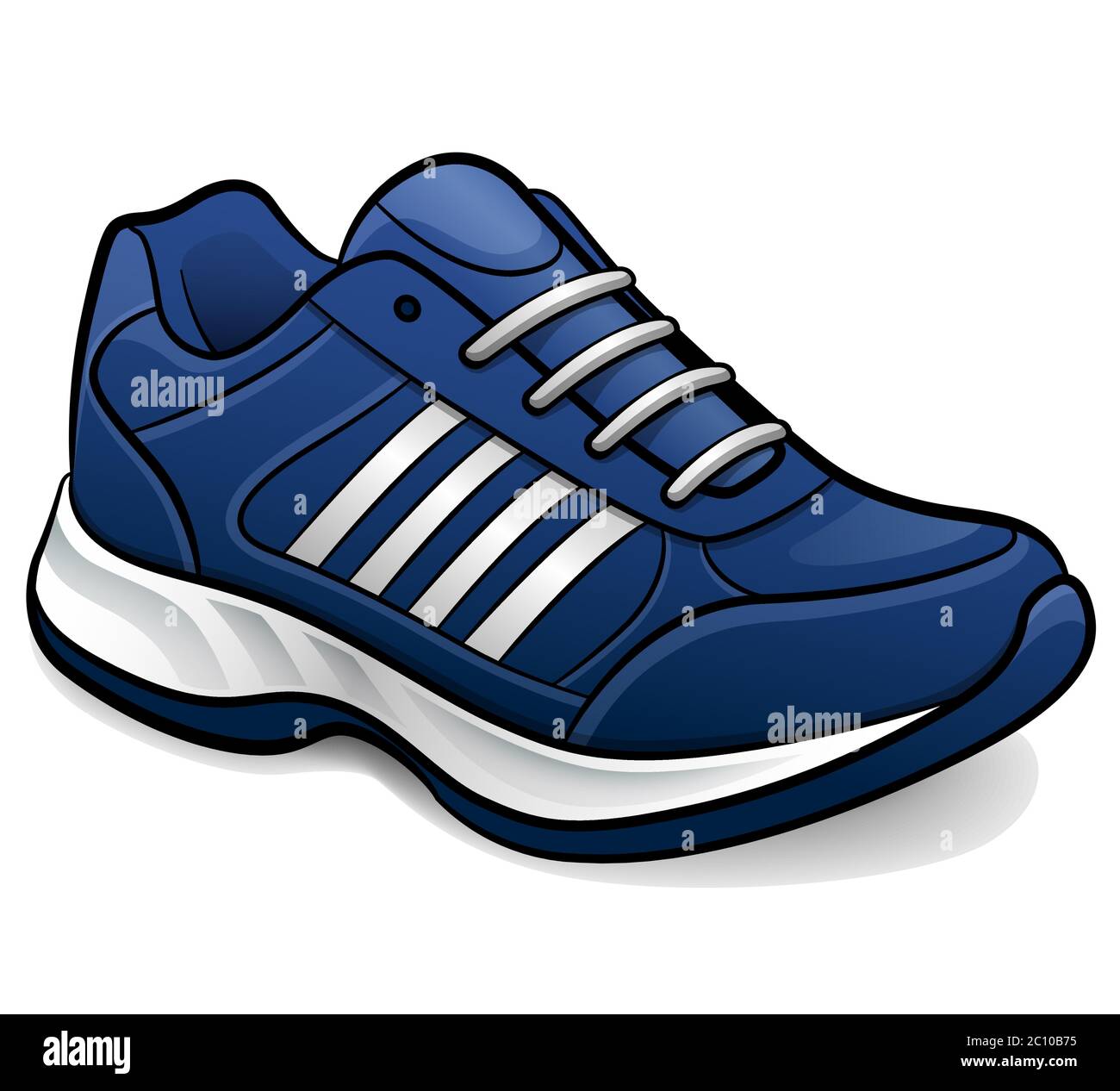 Illustrazione vettoriale del design isolato delle scarpe sportive Illustrazione Vettoriale