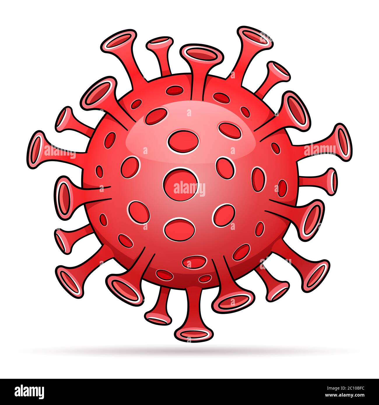 Illustrazione vettoriale del disegno virus isolato Illustrazione Vettoriale
