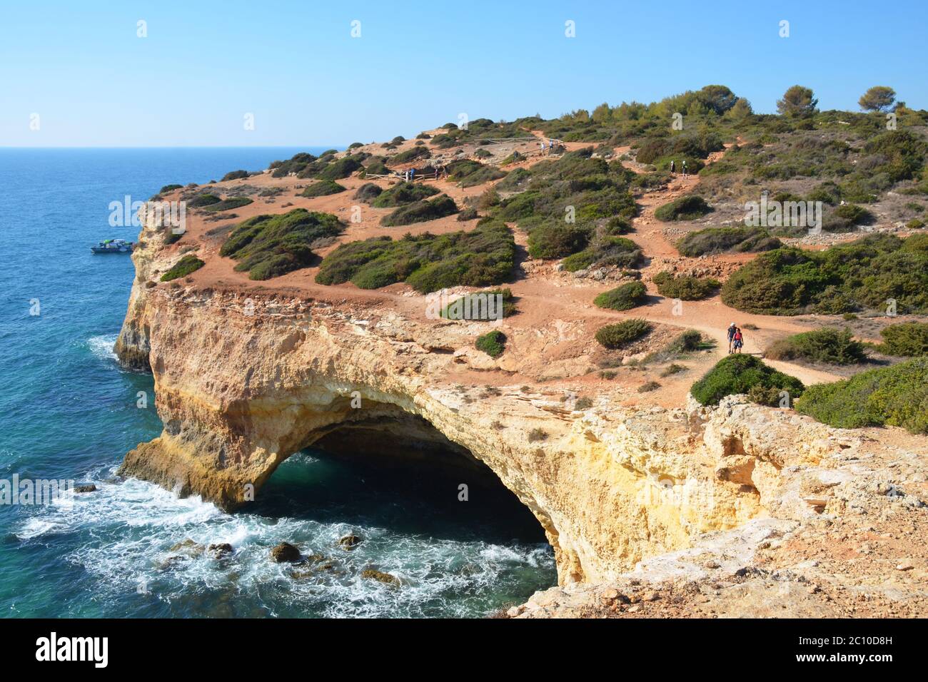 Grotte marine, sette valli pendenti percorso, Algarve, Portogallo Foto Stock