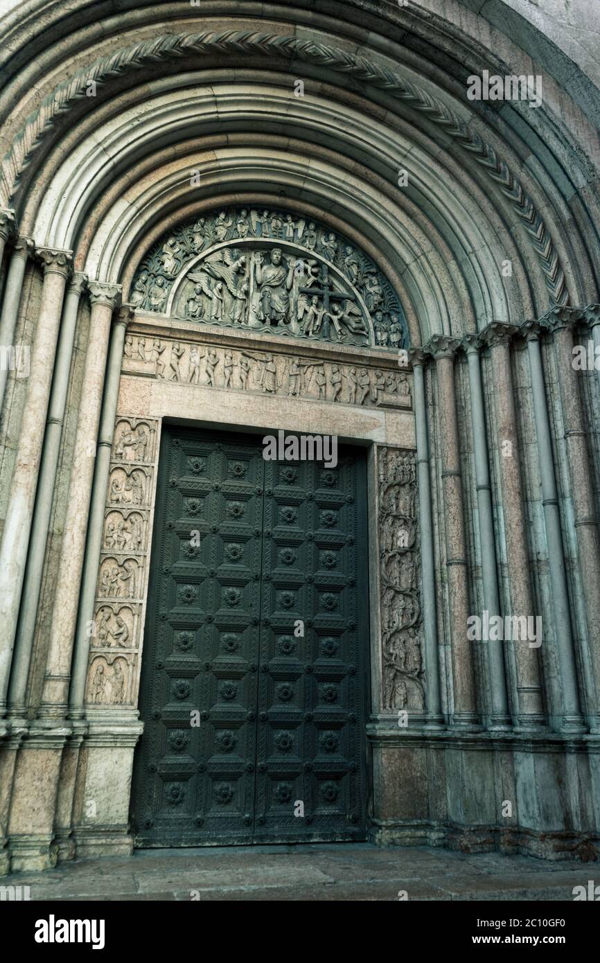 Ingresso di architettura europea in Svizzera Foto Stock