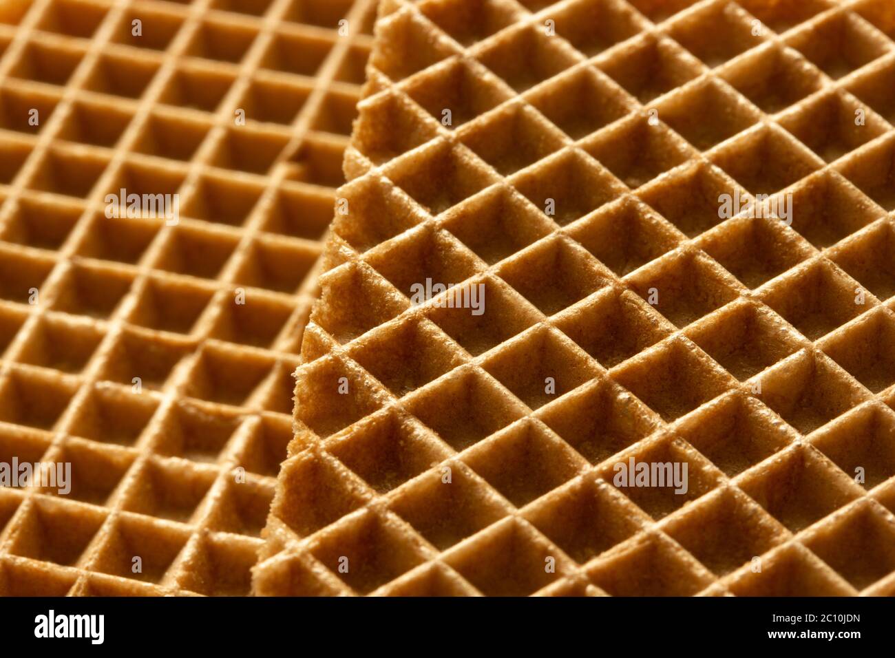 Wafer croccanti con crema di cioccolato e nocciole Foto Stock