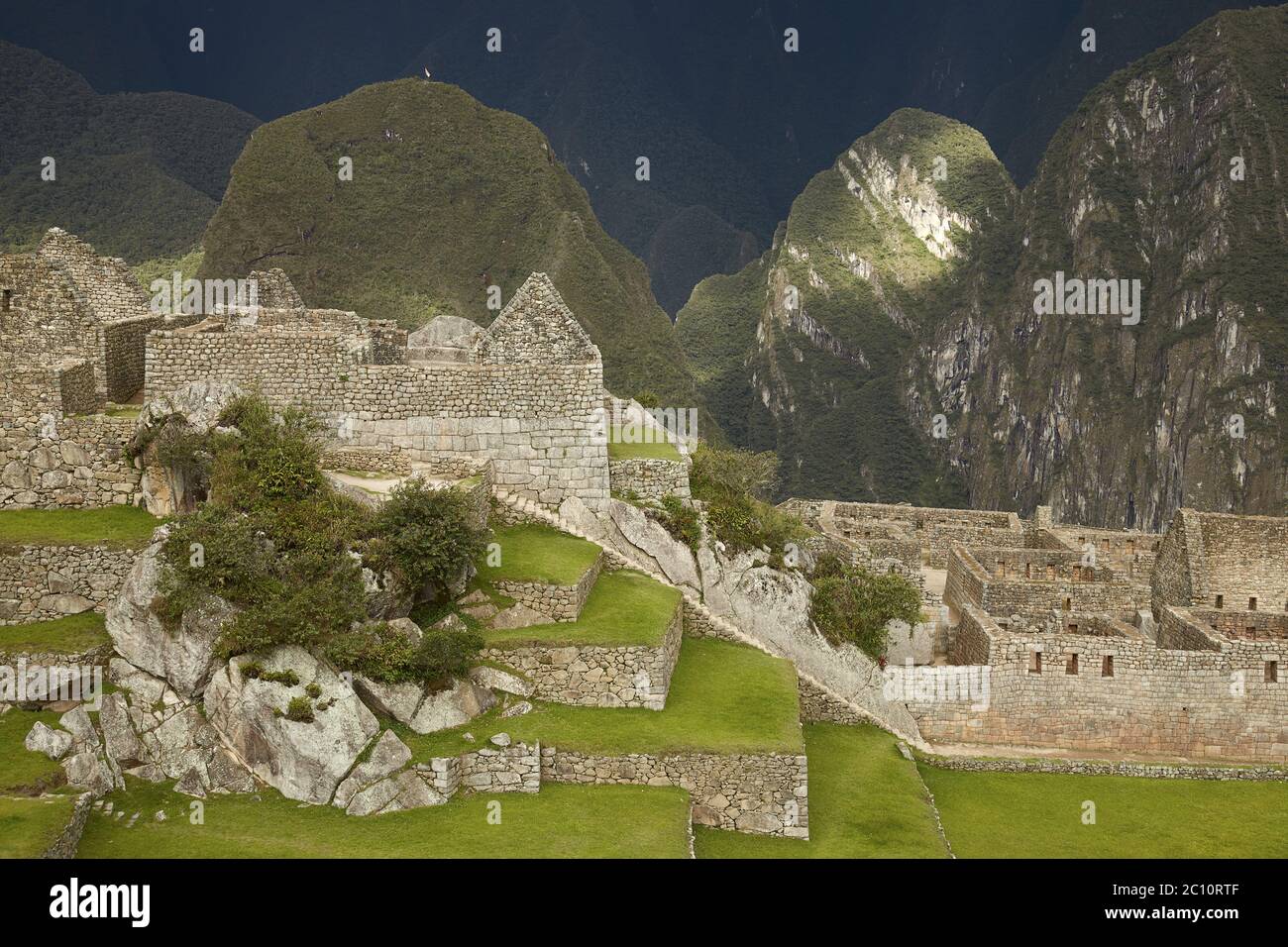 Rovine di perso città Inca di Machu Picchu vicino a Cusco in Perù Foto Stock