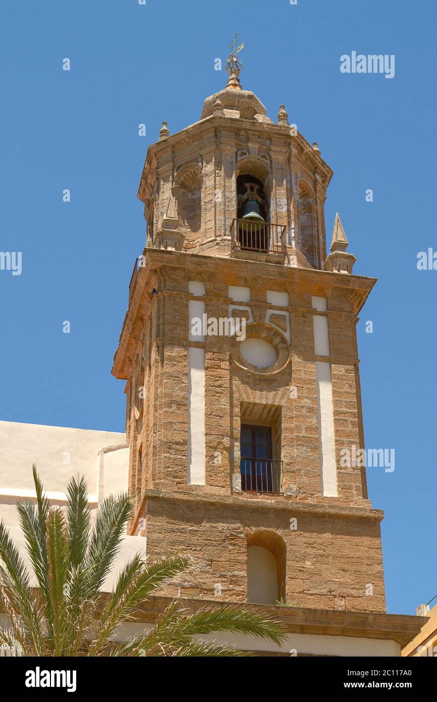 Dettaglio di architettura storica di Cadiz, Spagna Foto Stock