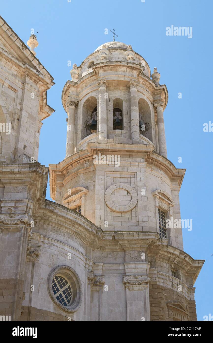 Dettaglio della cattedrale di Cadice, Spagna Foto Stock