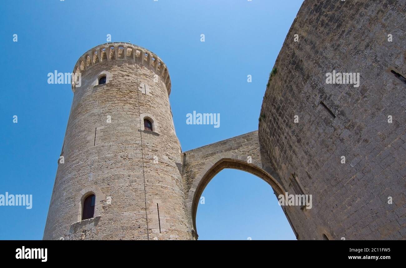 Esterno del castello Bellver Foto Stock