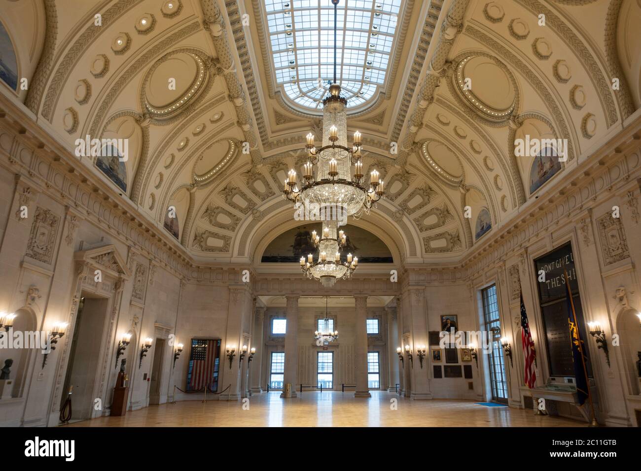 Bancroft Hall presso la United States Naval Academy di Annapolis MD Foto Stock