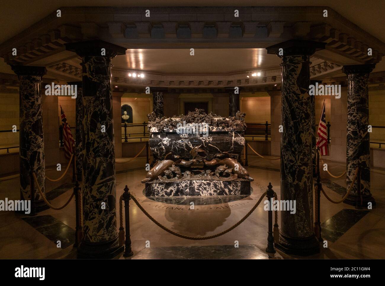 Cripta di John Paul Jones nella cappella dell'Accademia Navale degli Stati Uniti Annapolis, Maryland Foto Stock