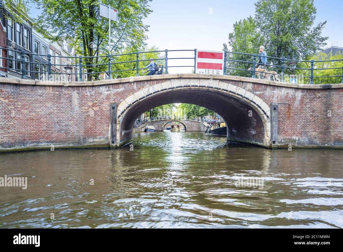 Amsterdam in barca Foto Stock