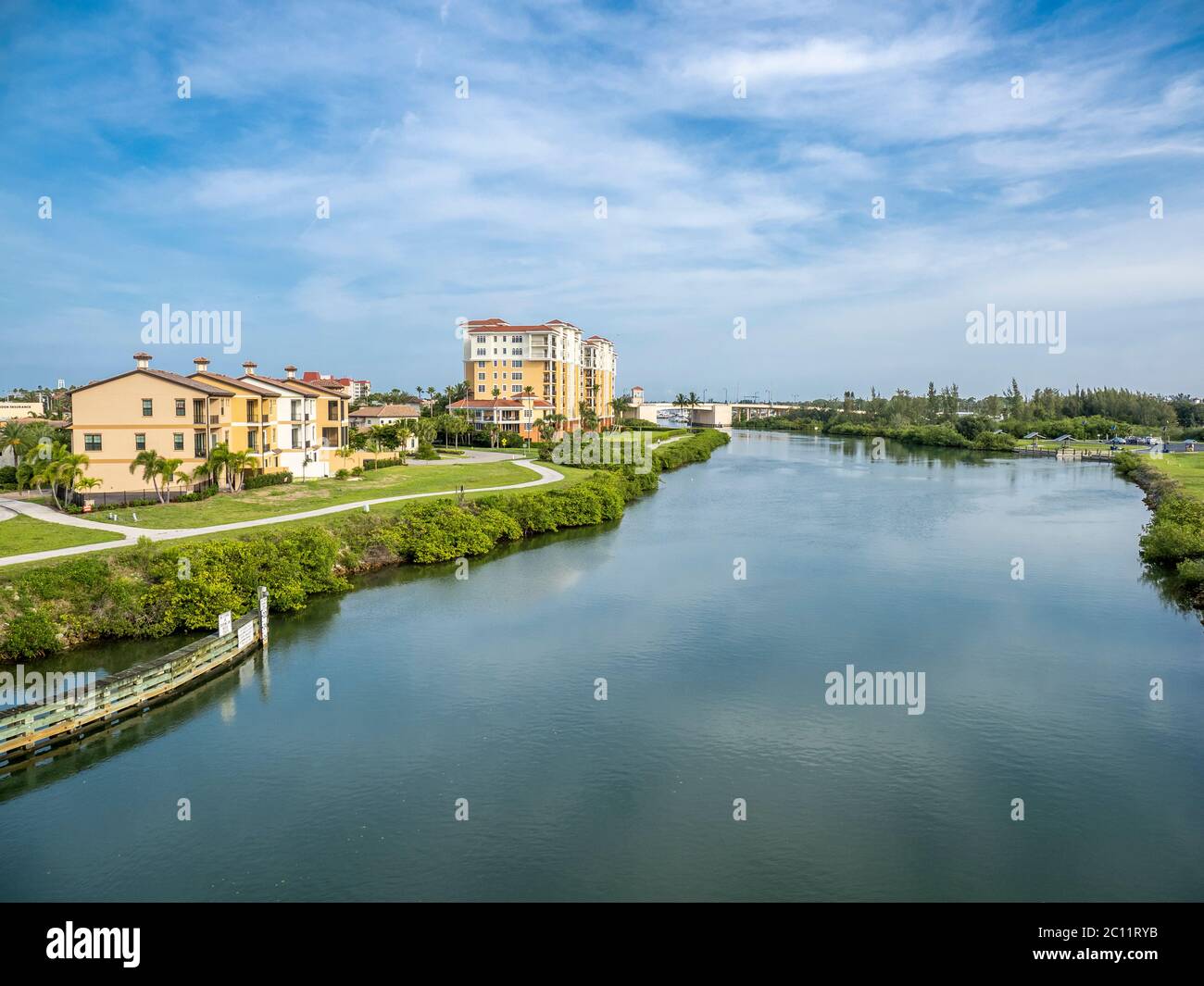 Gulf Intercoastal Waterway a Venezia Florida negli Stati Uniti Foto Stock