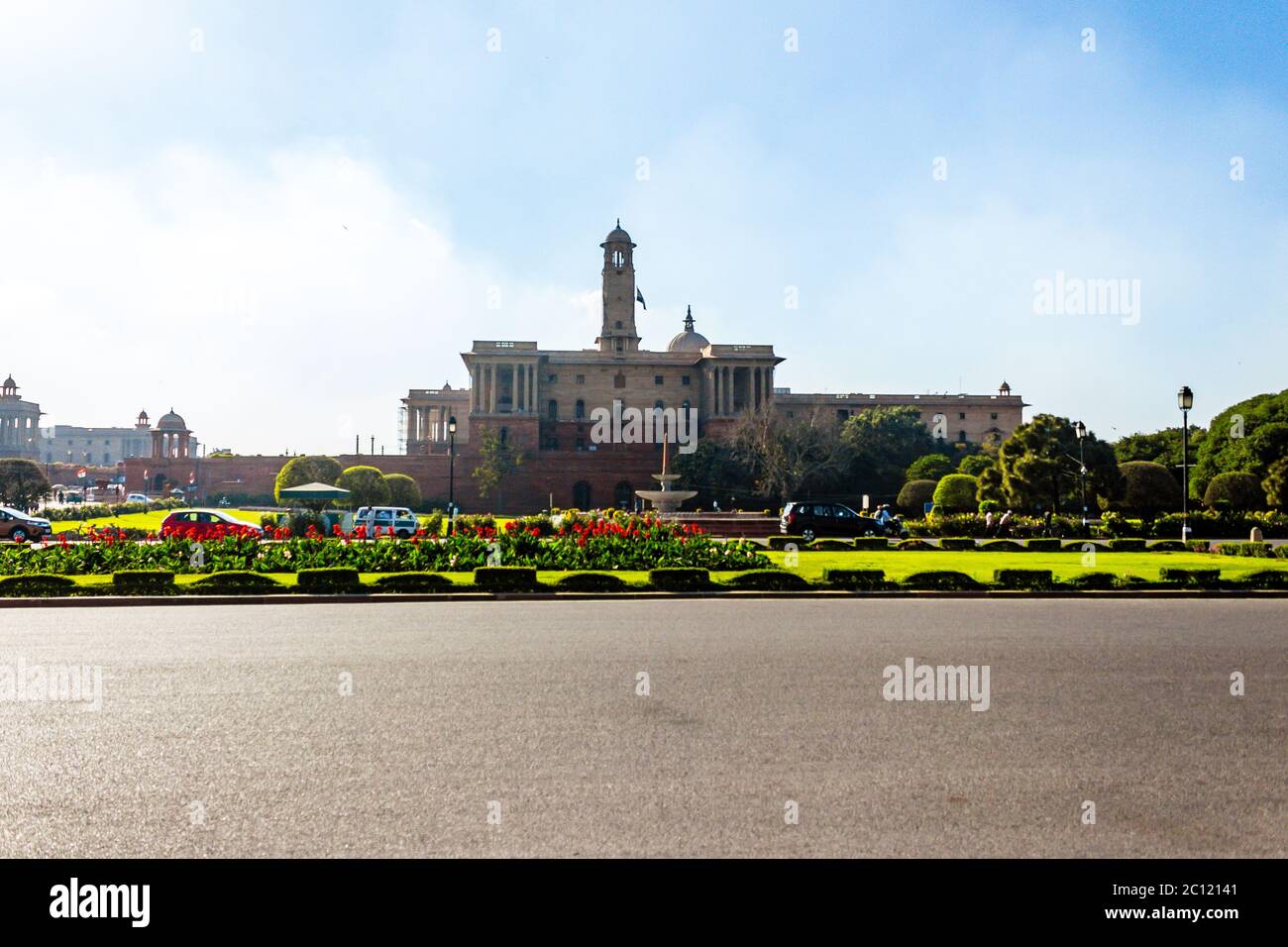 Il Ministero degli Affari esterni ha sede a Nuova Delhi in India. Una meraviglia dell'architettura europea situata sulla strada Rajpath che collega la guerra del cancello dell'India. Foto Stock
