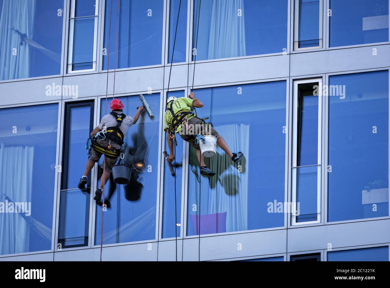 pulitori di finestra Foto Stock