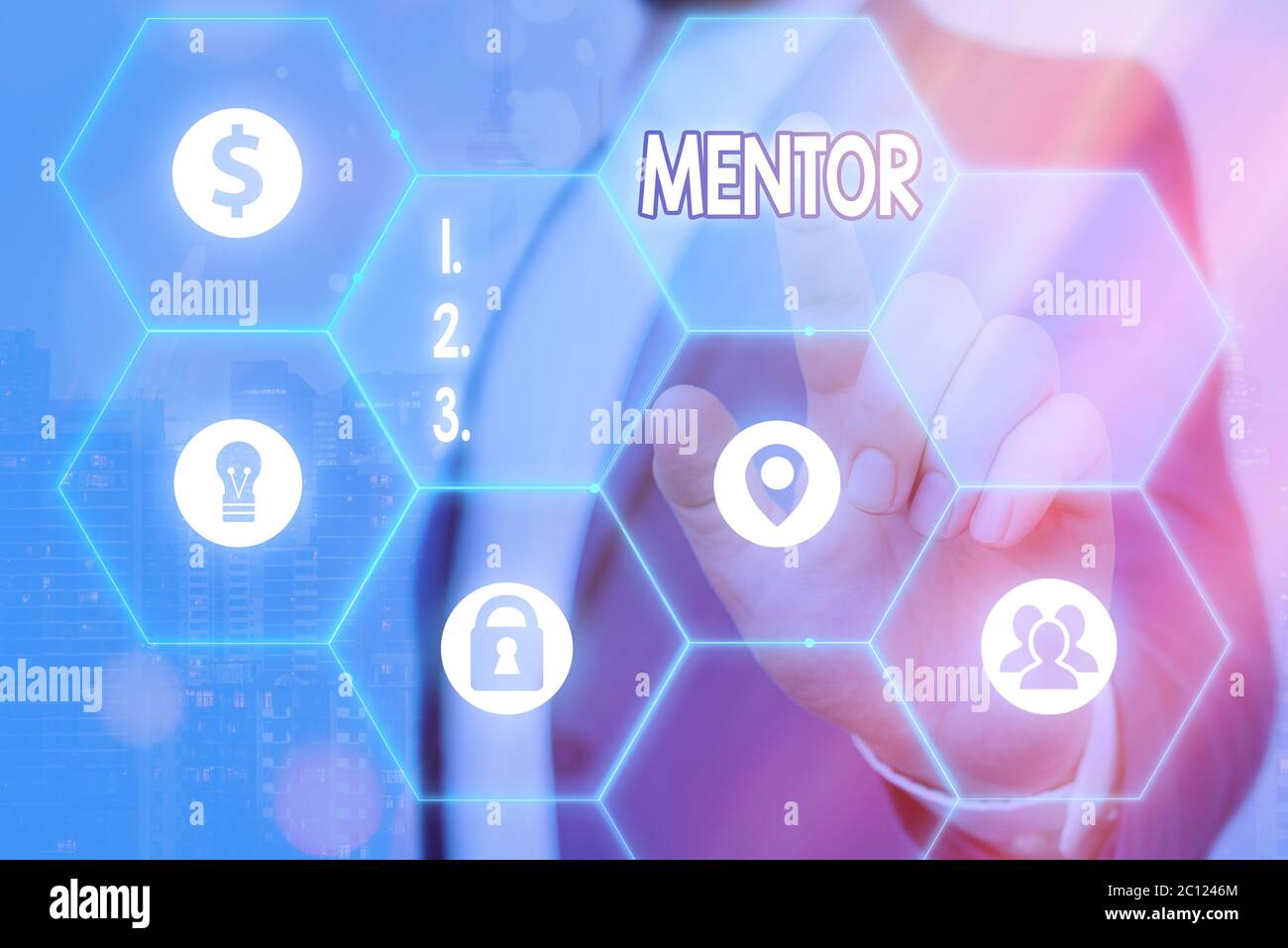 Nota di scrittura che mostra la guida. Concetto di business per un individuo che si allena e guida qualcuno che ha il potenziale Foto Stock