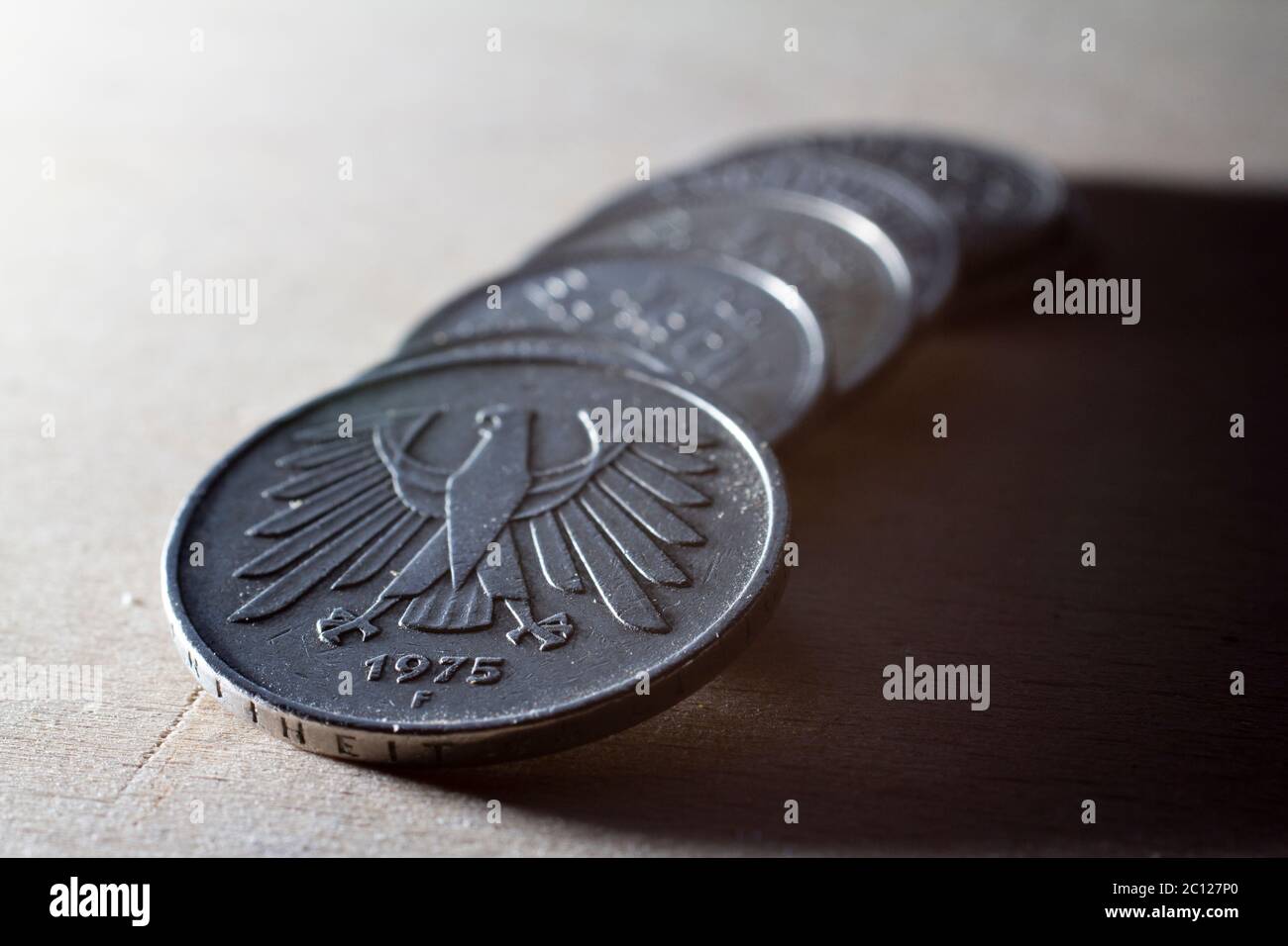 Moneta di Marco tedesco, valuta della Germania prima dell'euro Foto Stock