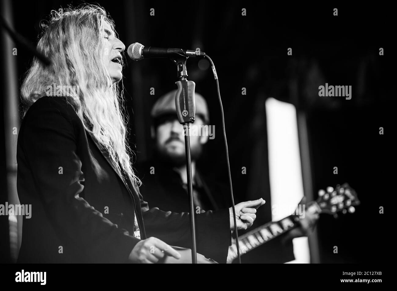 Aarhus, Danimarca. 21 giugno 2019. Il cantante, cantautore e poeta americano Patti Smith esegue un concerto dal vivo al Musikhuset di Aarhus. (Foto di merito: Gonzales Photo - Morten Kjaear). Foto Stock
