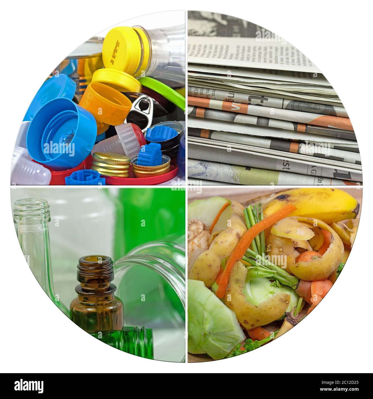 Casi domestici diversi in un collage Foto Stock