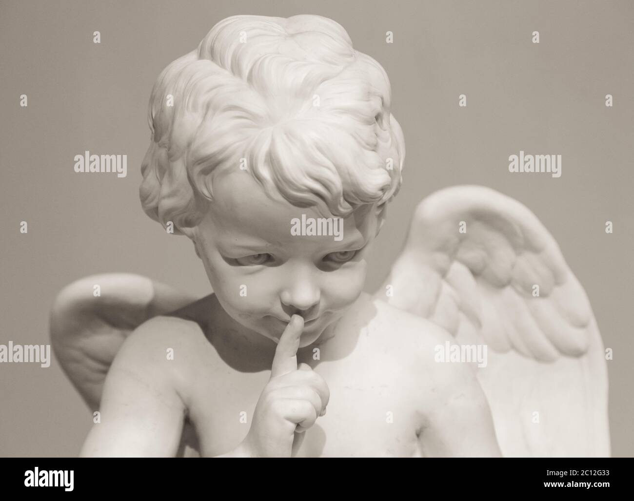Bella statua di marmo di angelo Foto Stock