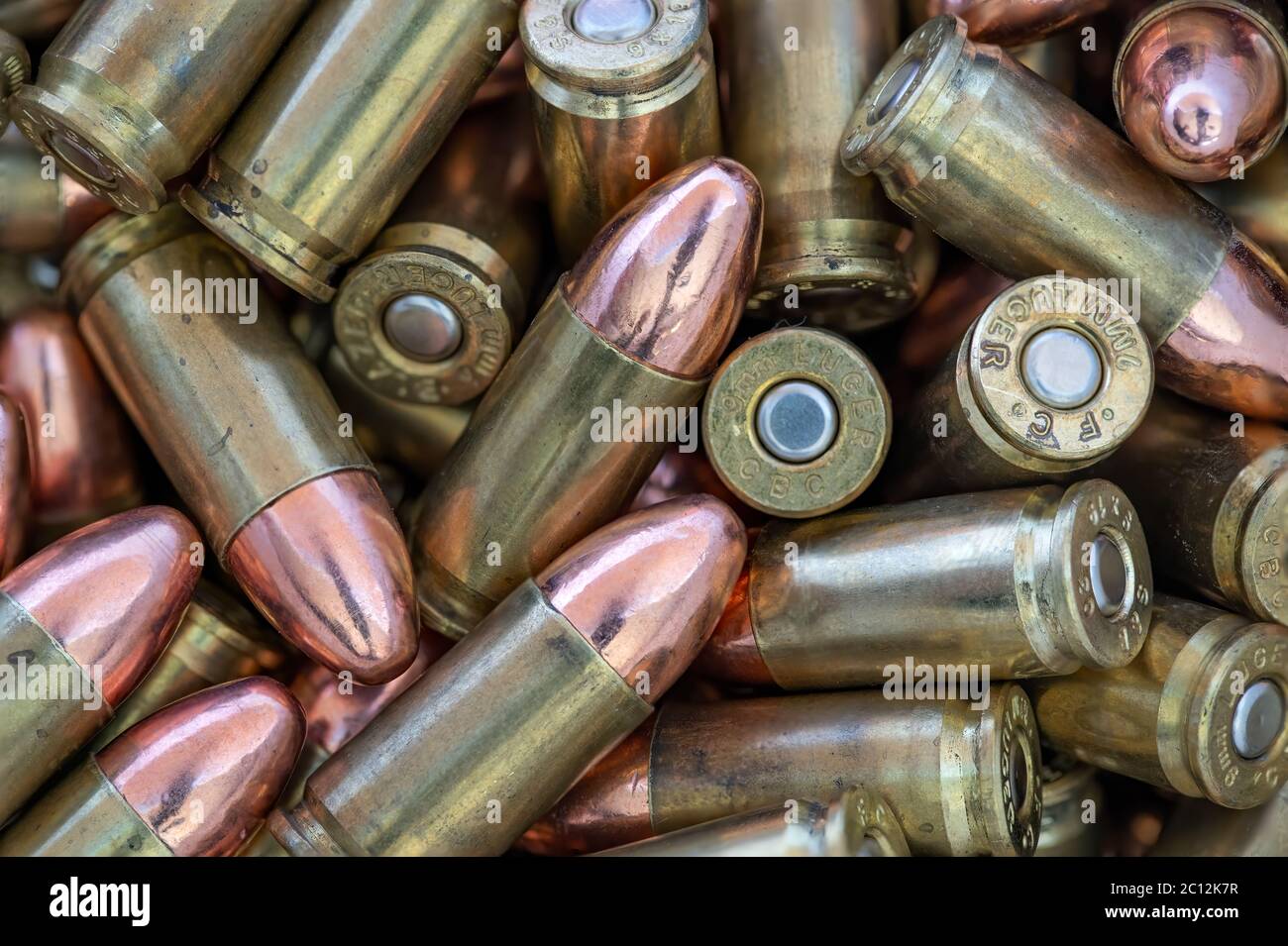 9 mm munizioni Foto Stock