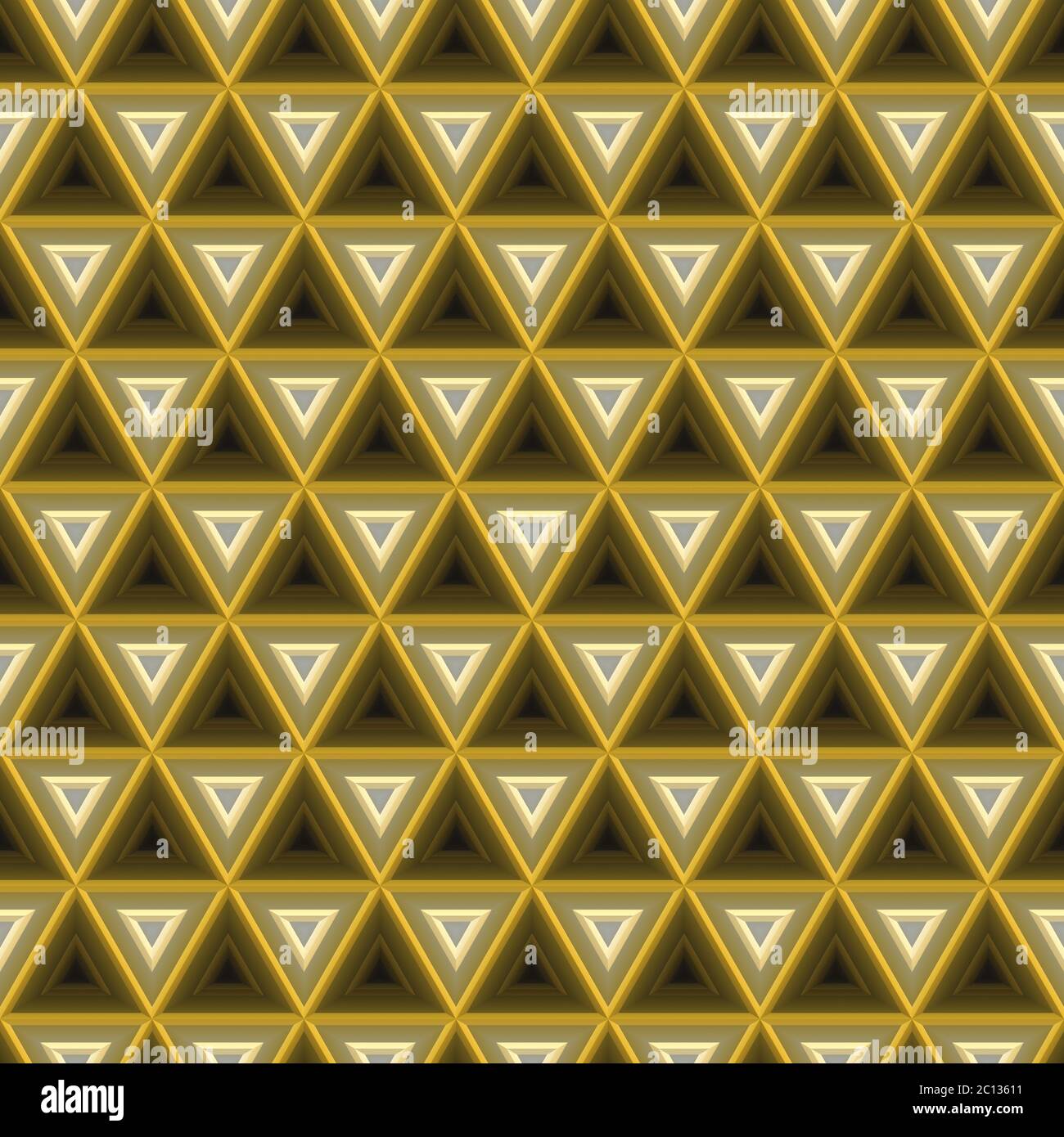 Abstract Seamless pattern tessili. Colorato sfondo glolden con triangolo Foto Stock