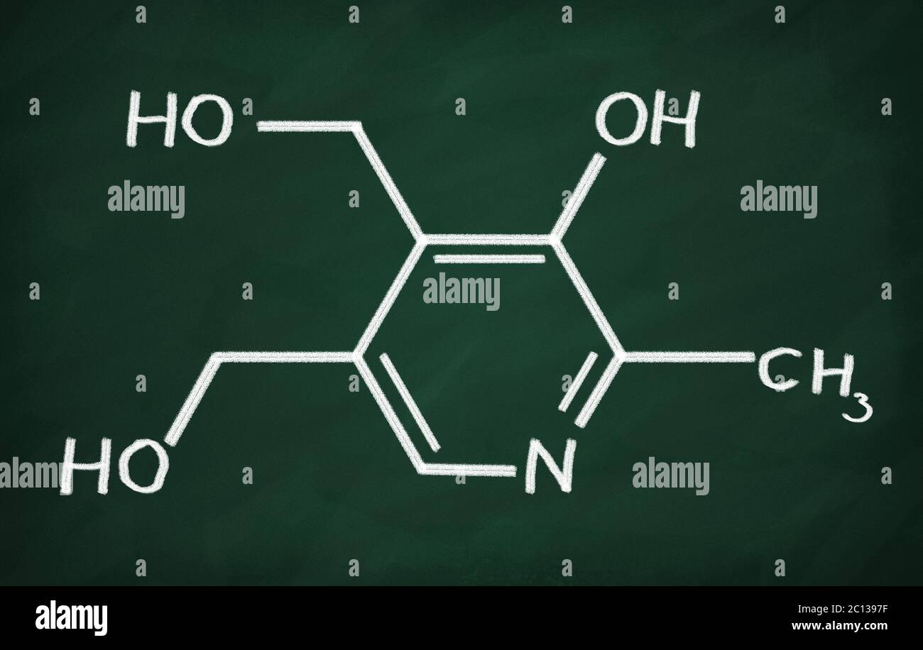 Modello strutturale della vitamina B6 Foto Stock