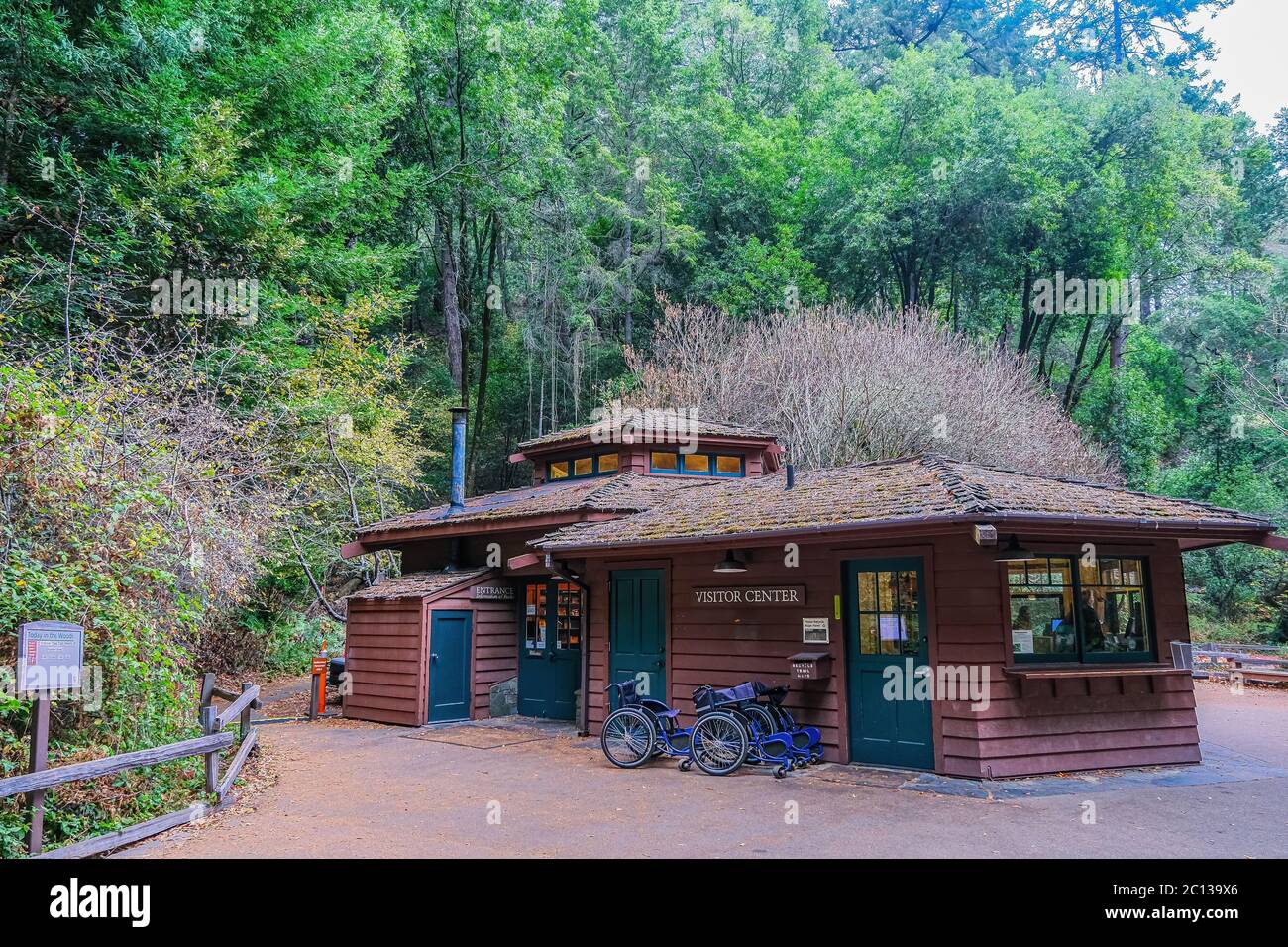 Centro visitatori di Muir Woods Foto Stock