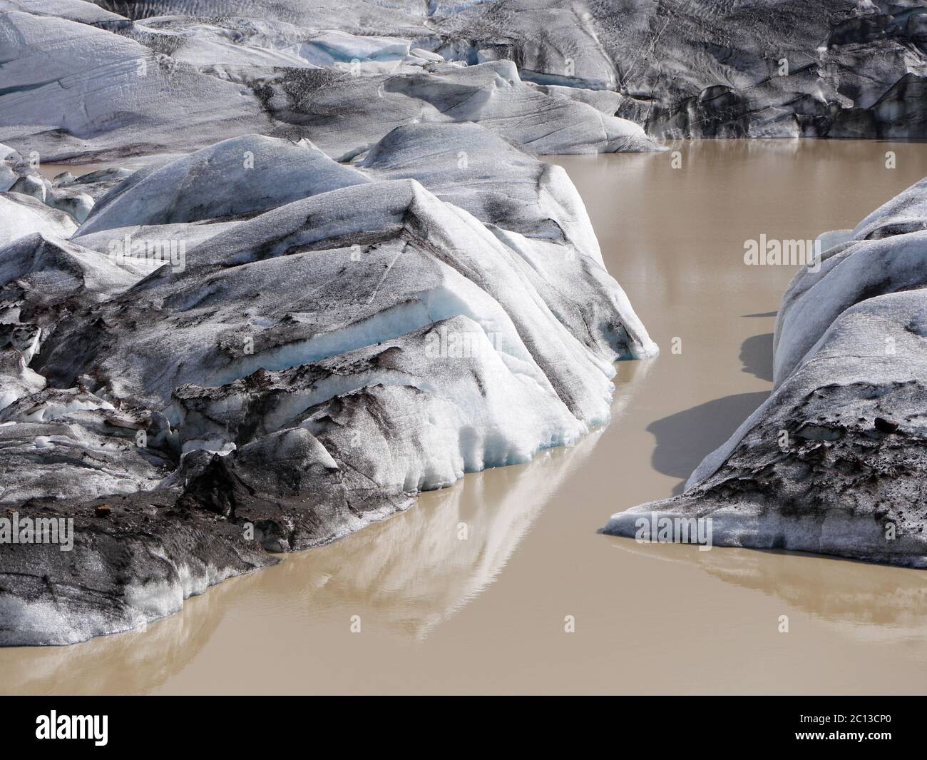 Ghiacciaio di Svinafellsjokull nel parco nazionale di Skaftafell, Islanda Foto Stock