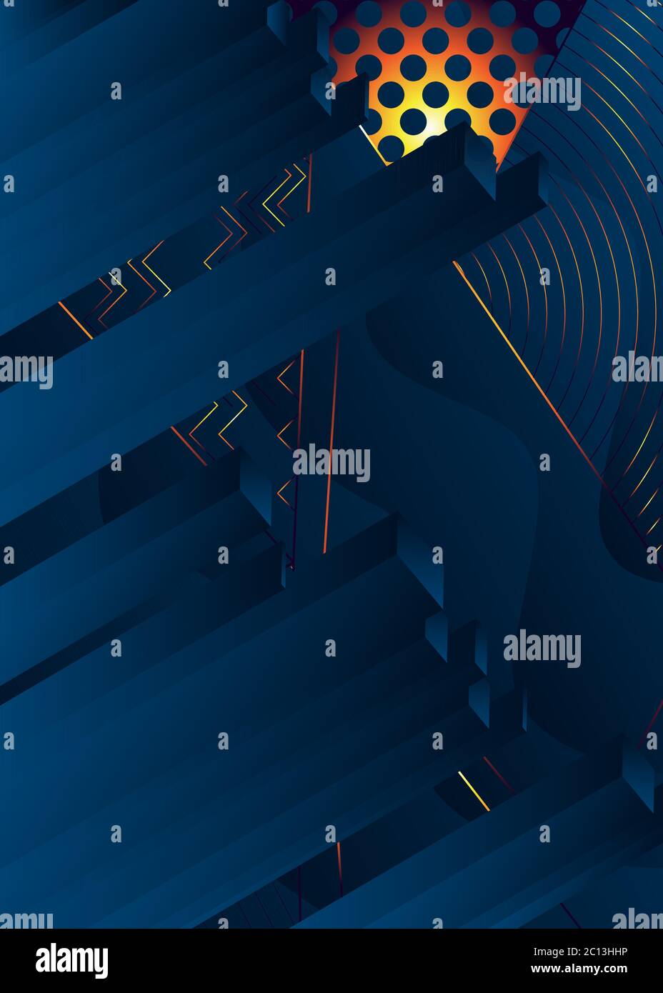 Grafica moderna con linee per la bacheca, per la progettazione di testi e messaggi, illustrazione vettoriale astratta. Illustrazione Vettoriale