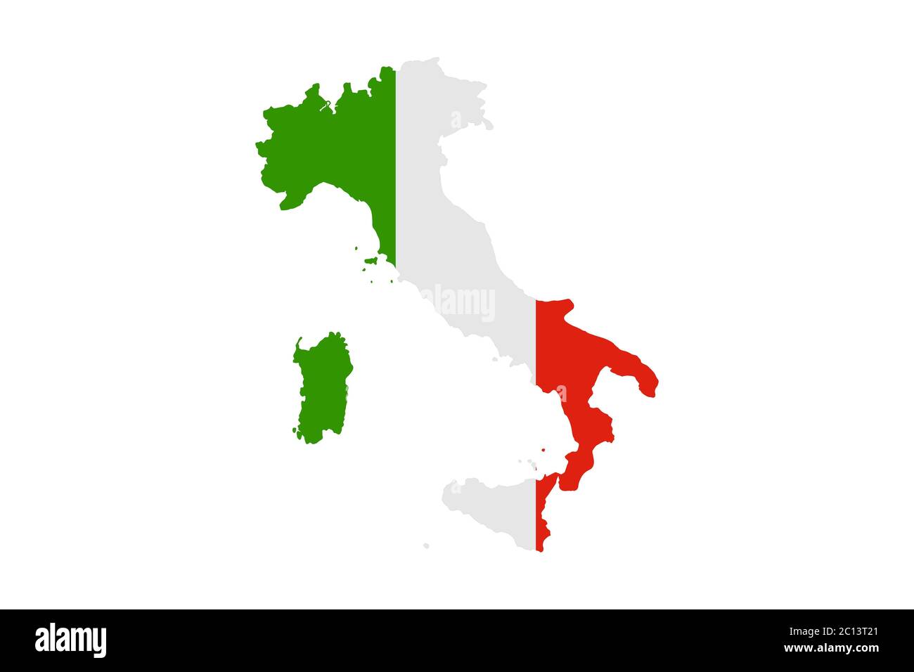 Mappa dell'Italia con illustrazione della bandiera, sfondo testurizzato, simboli dell'Italia - illustrazione vettoriale Illustrazione Vettoriale