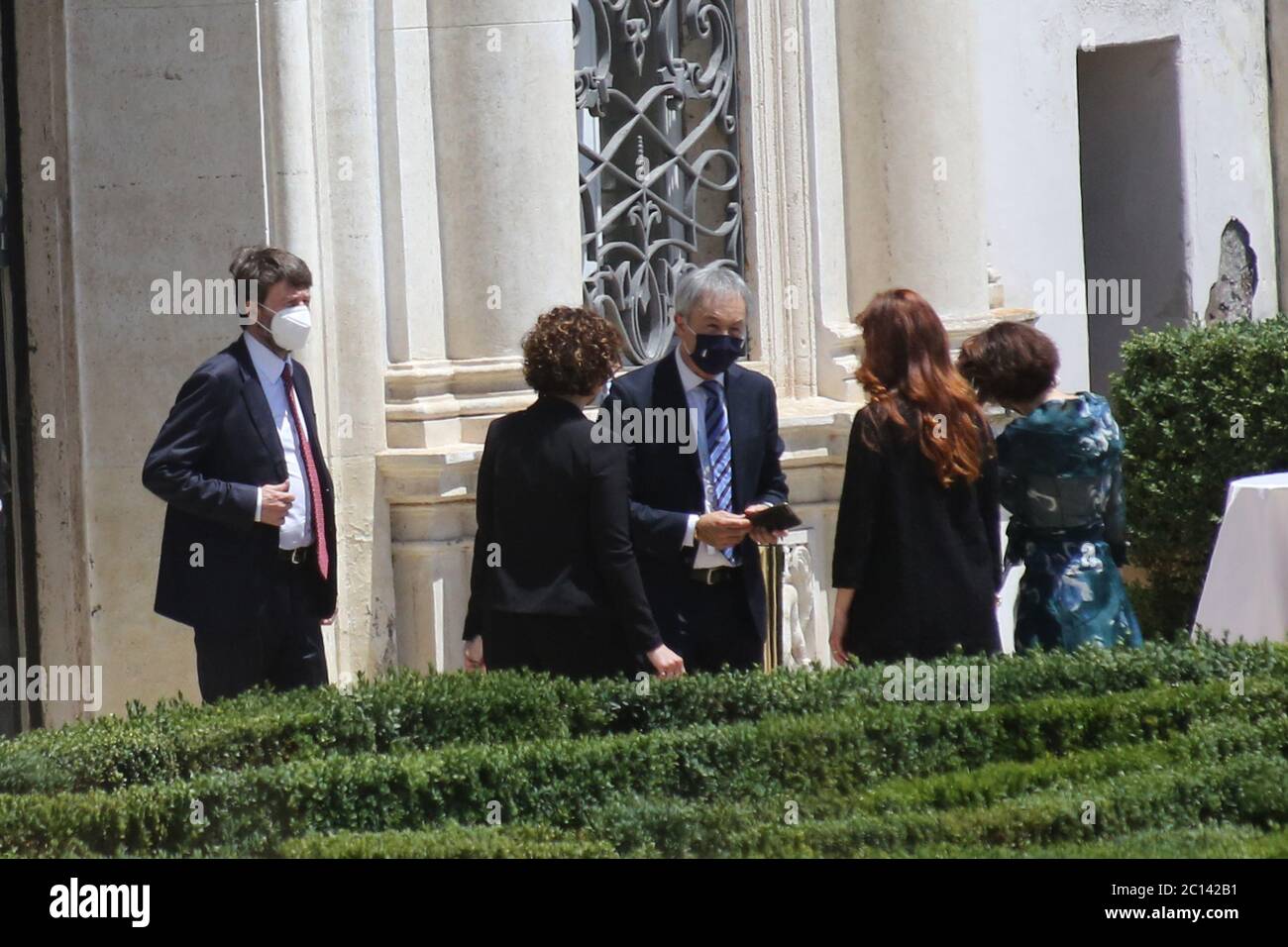 Roma, Italia. 13 Giugno 2020. ROMA, ITALIA 13 giugno 2020: Dario Franceschini. Giuseppe Conte ha concocato gli Stati generali a Villa Pamphili a Roma, per affronto la grave crisi economica e sociale causata dalla pandemia Covid-19. Nel primo giorno l'incontro tra i ministeri. Credit: Agenzia indipendente di fotografia/Alamy Live News Foto Stock