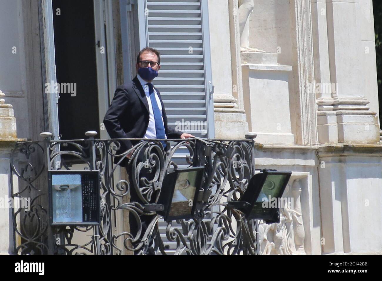 Roma, Italia. 13 Giugno 2020. ROMA, ITALIA 13 giugno 2020: Alfonso Bonafede. Giuseppe Conte ha concocato gli Stati generali a Villa Pamphili a Roma, per affronto la grave crisi economica e sociale causata dalla pandemia Covid-19. Nel primo giorno l'incontro tra i ministeri. Credit: Agenzia indipendente di fotografia/Alamy Live News Foto Stock