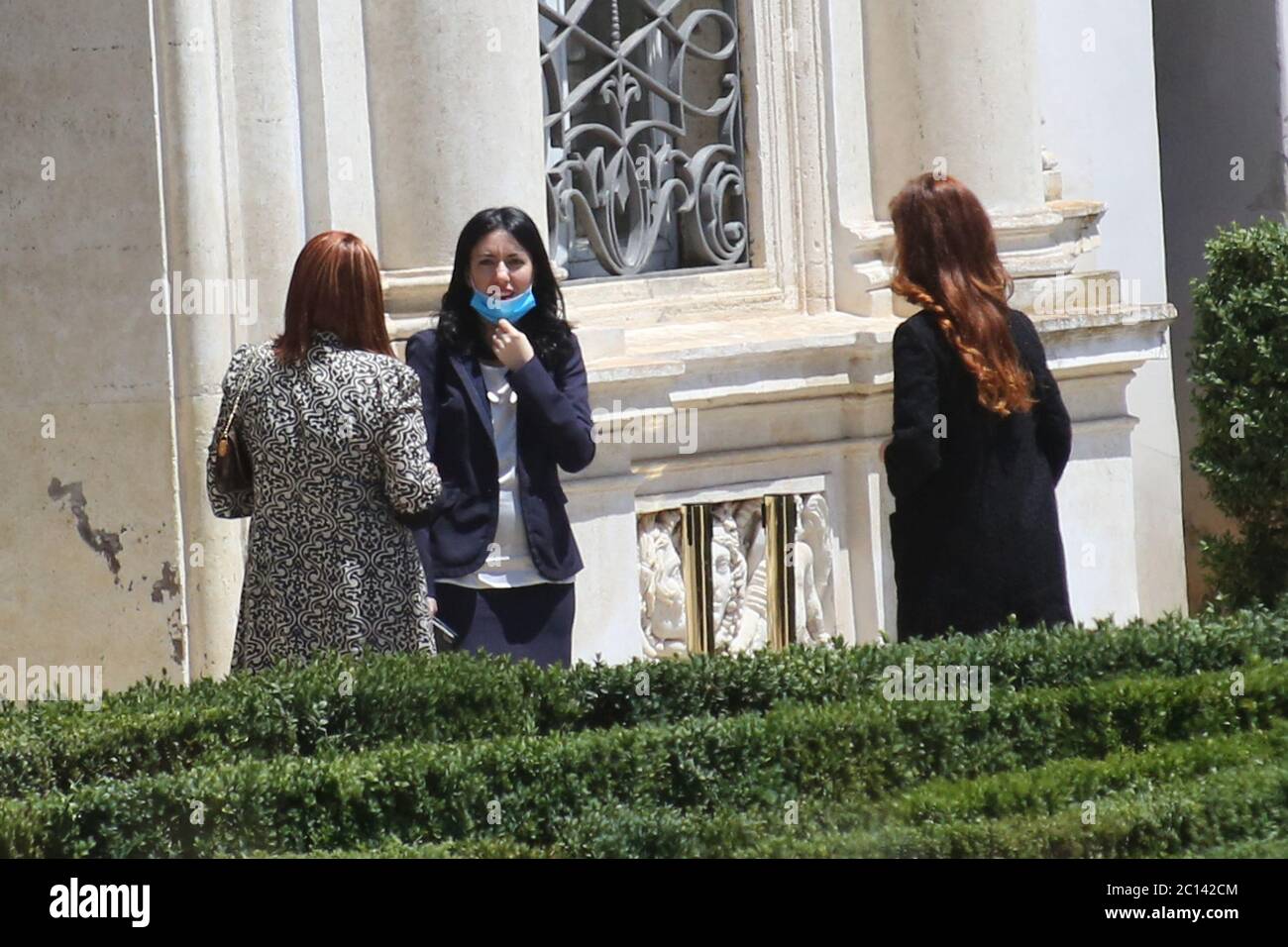 Roma, Italia. 13 Giugno 2020. ROMA, ITALIA 13 giugno 2020: Lucia Azzolina. Giuseppe Conte ha concocato gli Stati generali a Villa Pamphili a Roma, per affronto la grave crisi economica e sociale causata dalla pandemia Covid-19. Nel primo giorno l'incontro tra i ministeri. Credit: Agenzia indipendente di fotografia/Alamy Live News Foto Stock