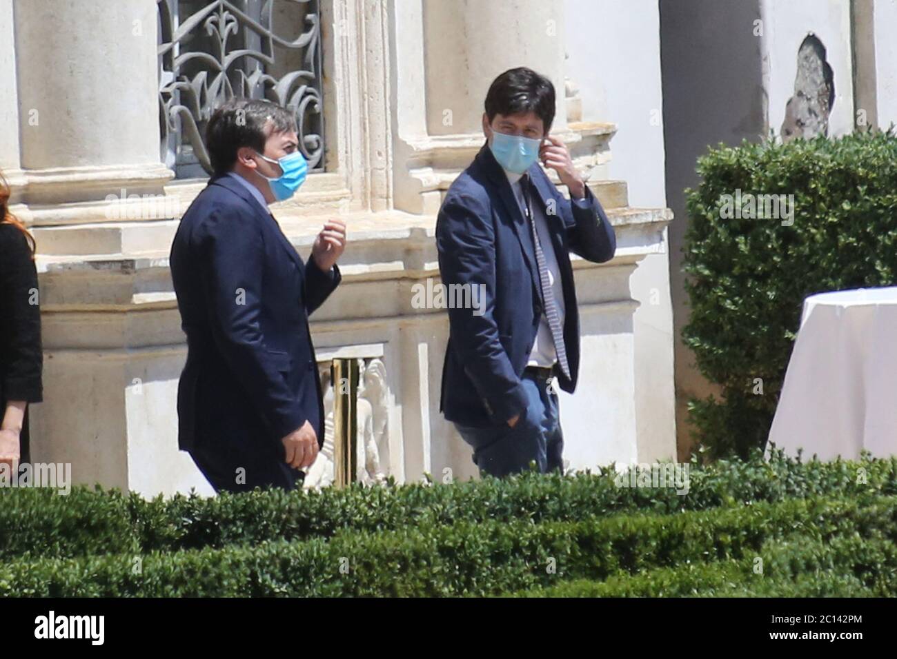 Roma, Italia. 13 Giugno 2020. ROMA, ITALIA 13 giugno 2020: Roberto speranza Ministro della Salute. Giuseppe Conte ha concocato gli Stati generali a Villa Pamphili a Roma, per affronto la grave crisi economica e sociale causata dalla pandemia Covid-19. Nel primo giorno l'incontro tra i ministeri. Credit: Agenzia indipendente di fotografia/Alamy Live News Foto Stock