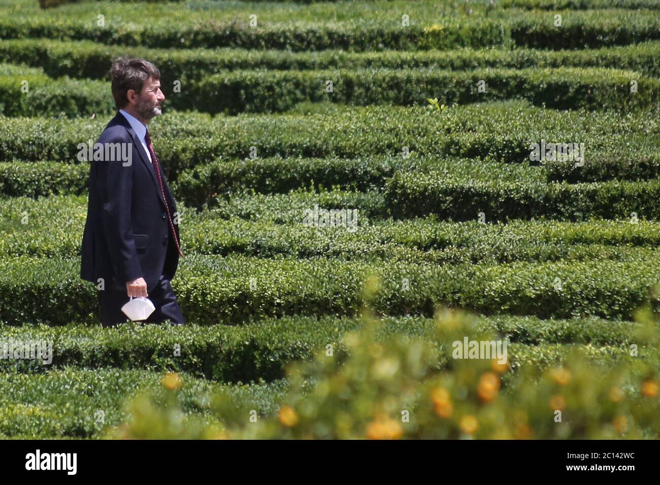 Roma, Italia. 13 Giugno 2020. ROMA, ITALIA 13 giugno 2020: Dario Franceschini. Giuseppe Conte ha concocato gli Stati generali a Villa Pamphili a Roma, per affronto la grave crisi economica e sociale causata dalla pandemia Covid-19. Nel primo giorno l'incontro tra i ministeri. Credit: Agenzia indipendente di fotografia/Alamy Live News Foto Stock