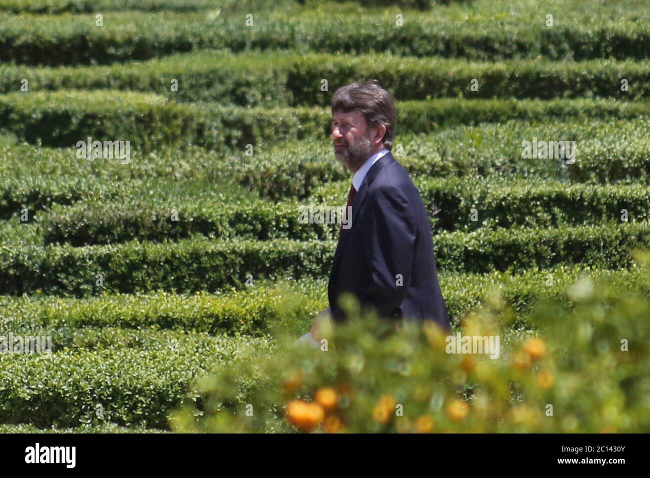 Roma, Italia. 13 Giugno 2020. ROMA, ITALIA 13 giugno 2020: Dario Fraanceschini. Giuseppe Conte ha concocato gli Stati generali a Villa Pamphili a Roma, per affronto la grave crisi economica e sociale causata dalla pandemia Covid-19. Nel primo giorno l'incontro tra i ministeri. Credit: Agenzia indipendente di fotografia/Alamy Live News Foto Stock