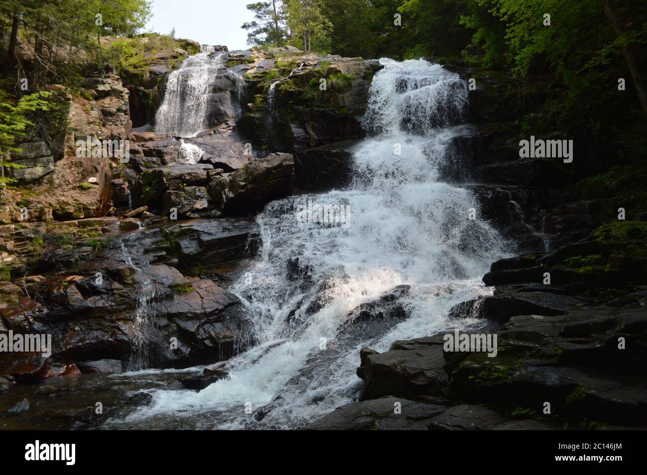 Cascate di Shelving Rock, Fort Ann, NY Foto Stock