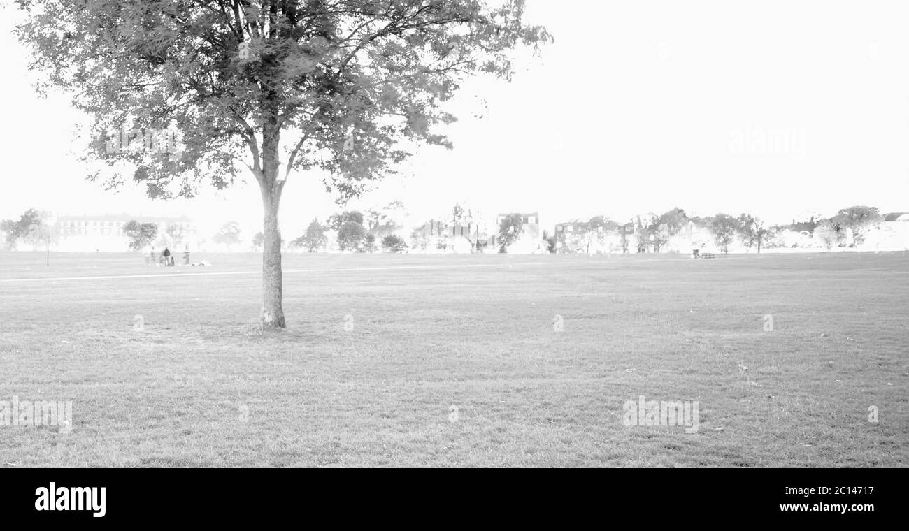 Long Exposure Sunset on Streatham Common Foto Stock