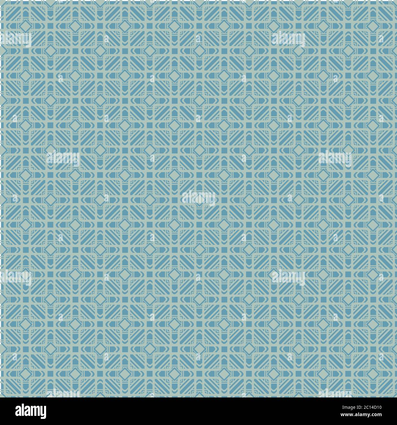 mosaico geometrico in tonalità blu motivo vettoriale senza giunture Illustrazione Vettoriale