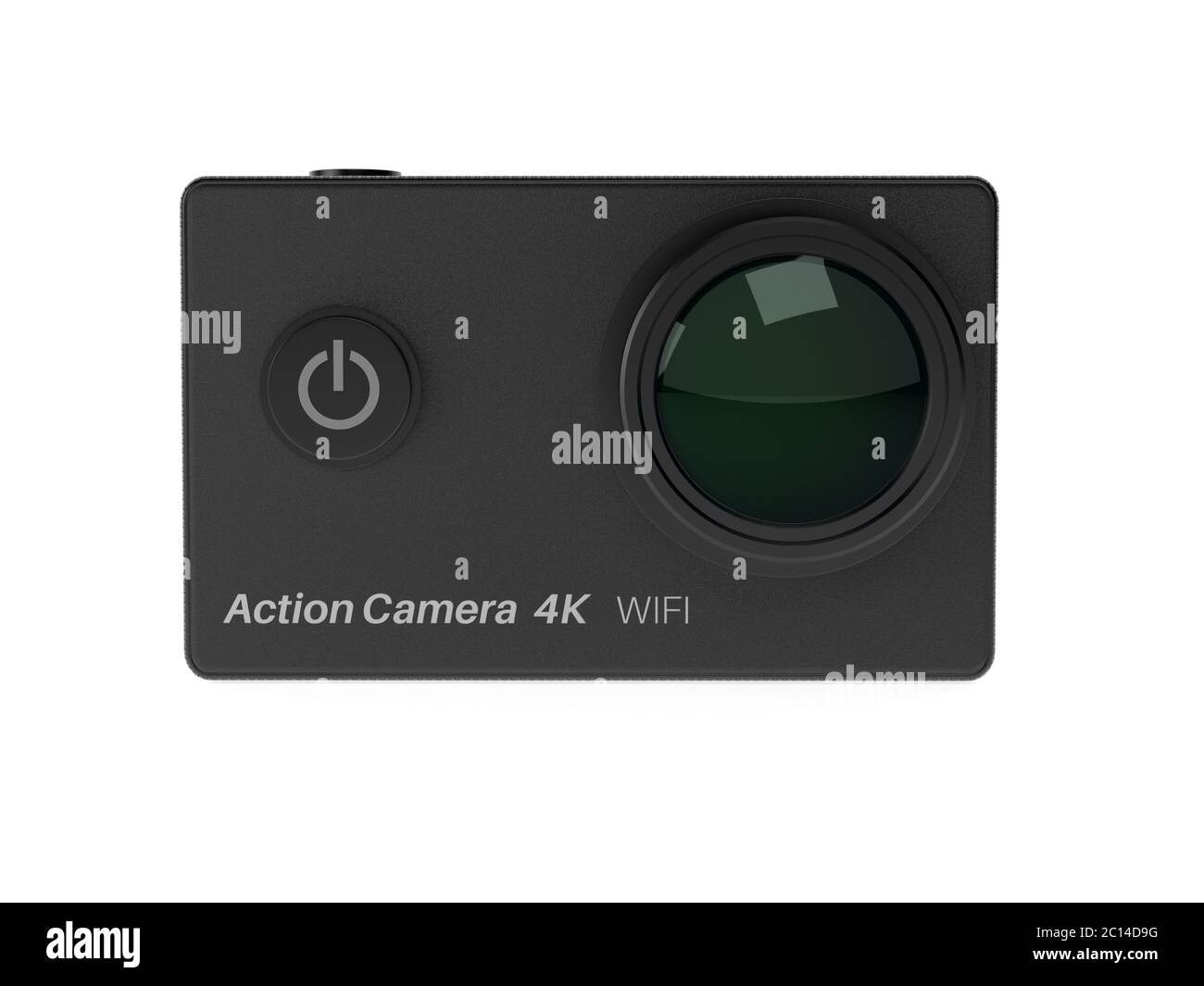Action camera. illustrazione del rendering 3d isolata su sfondo bianco Foto Stock