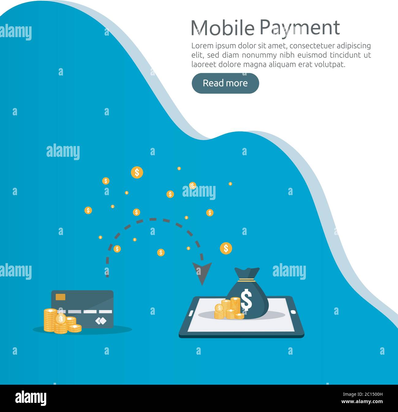 internet online mobile payment service concept. business money bukers. shopping transaction method. electronic digital fund transfer. phone Illustrazione Vettoriale