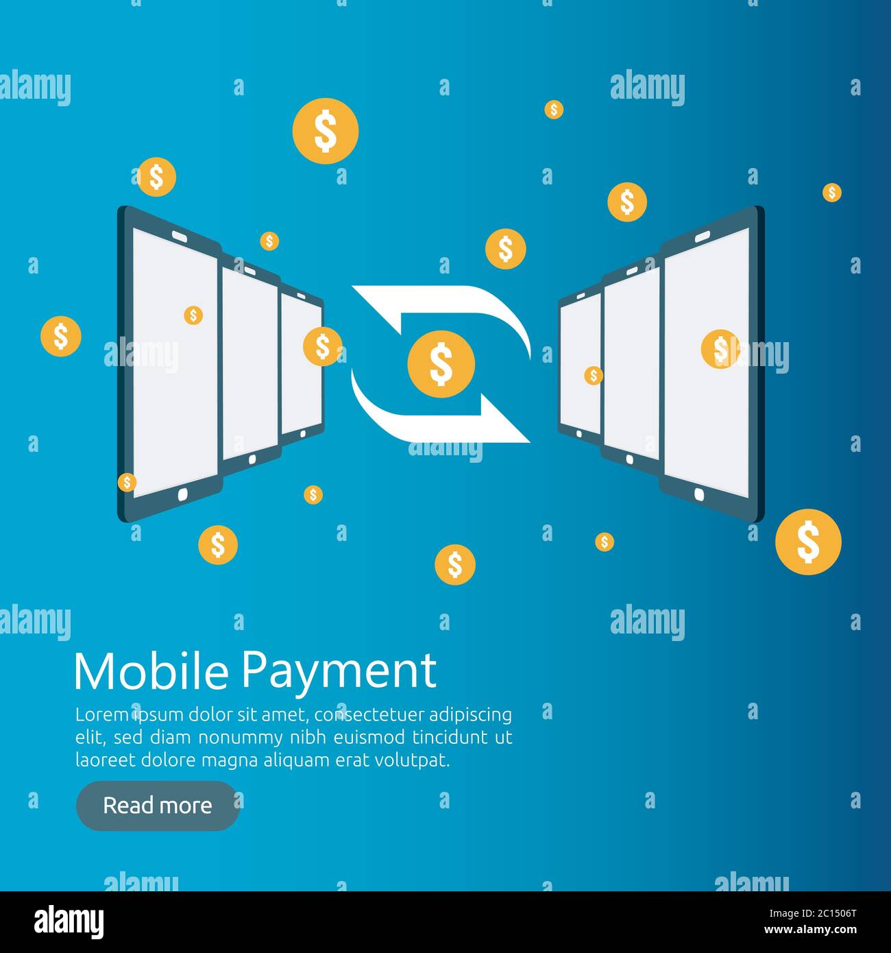 internet online mobile payment service concept. business money bukers. shopping transaction method. electronic digital fund transfer. phone Illustrazione Vettoriale